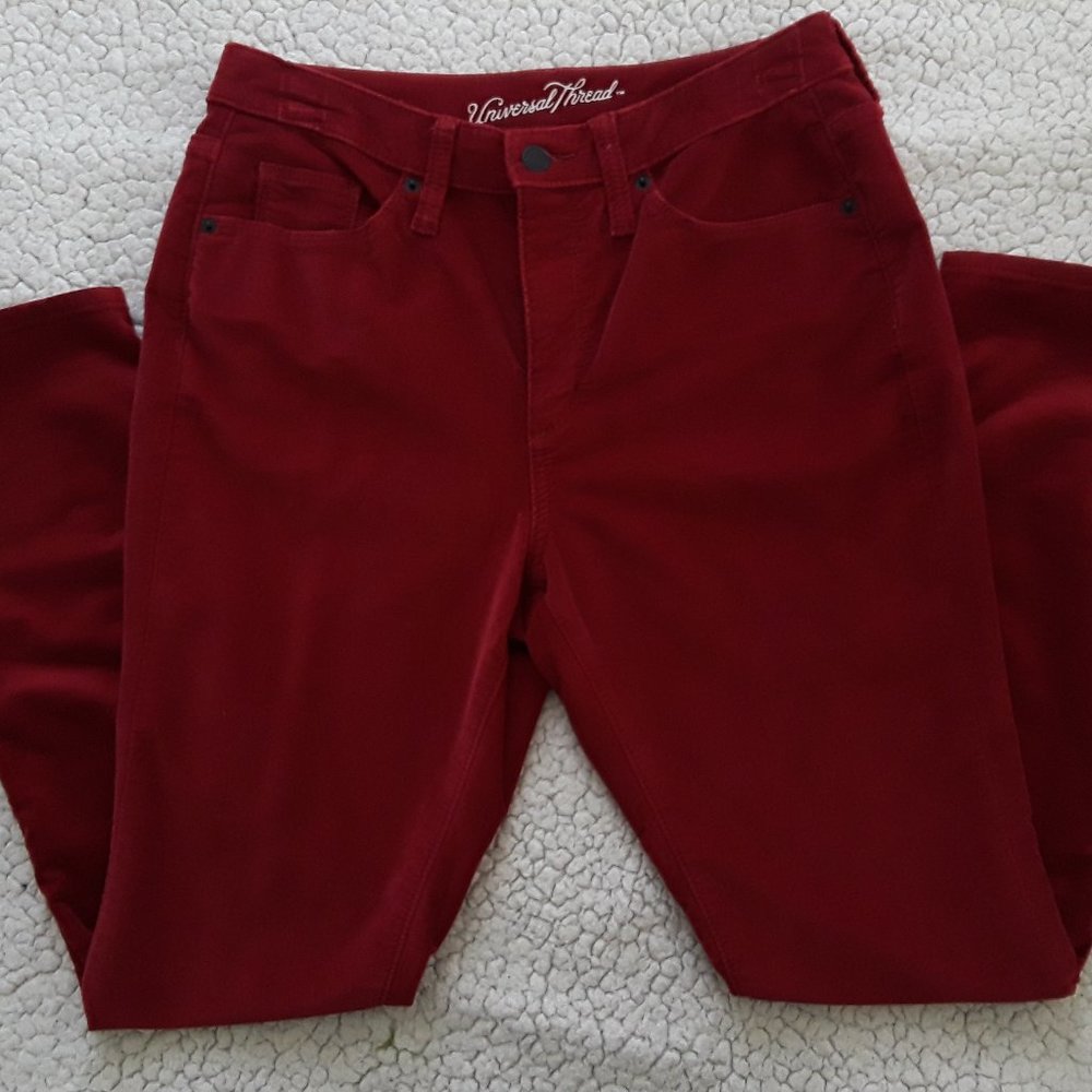 Universal Thread Red Corduroy Skinny Jeans